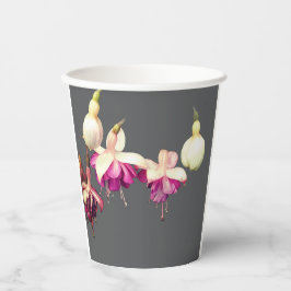 紫とクリーム色のカーネーションの花 紙コップ