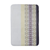 紫とクリーム バスマット (正面縦)