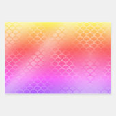 紫とグラデーションのカラーマーメイド ラッピングペーパーシート (正面3)