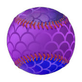 紫とグラデーションのカラーマーメイド 野球ボール (正面)