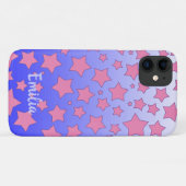 紫とグラデーションピンクの星 Case-Mate iPhoneケース (裏面(横))