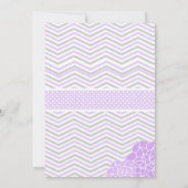 紫とグレーのヴィンテージ ブライダルシャワー 招待状 (裏面)