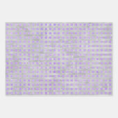 紫とグレーの幾何学的 ラッピングペーパーシート (正面3)