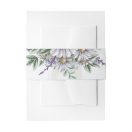 紫とグレーの水色デイジーベリーバンド 招待状ベリーバンド