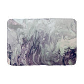 紫とグレーの渦巻きアクリル絵画ズ バスマット (正面)