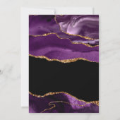 紫とゴールドの発表 招待状 (裏面)