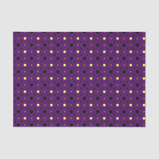 紫とサイ数々のズの水玉模様02 薄葉紙 (正面)