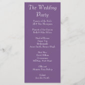 紫とサンゴのフローラ結婚の花火式 プログラム (裏面)