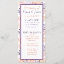 紫とサンゴのフローラ結婚の花火式