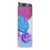 紫とシアンのモダン図形 タンブラー (回転右)