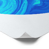 紫とシアンのモダン図形 ポスター (角)