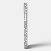 紫とスタイリッシュ灰色のモロッコのタイルのパターンのケース Case-Mate iPhoneケース (裏面 / 左)