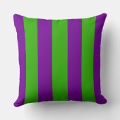 紫とストライプ緑のハロウィーンのホテル クッション (裏面)