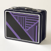 紫とストライプ黒の三角形 メタルランチボックス (裏面)