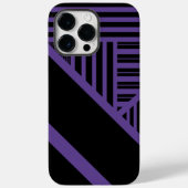 紫とストライプ黒の三角形 Case-Mate iPhoneケース (裏面)