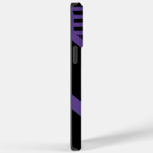 紫とストライプ黒の三角形 Case-Mate iPhoneケース (裏面 / 右)