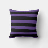 紫とストライプ黒の不均一な クッション (裏面)