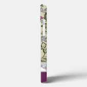 紫とセージ緑の葉のパターンヴィンテージ国 Case-Mate iPhoneケース (裏面 / 左)