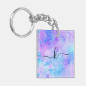 紫とターコイズの水着 キーホルダー (正面左)