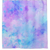 紫とターコイズの水着 シャワーカーテン (正面)