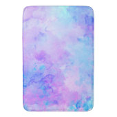 紫とターコイズの水着 バスマット (正面縦)