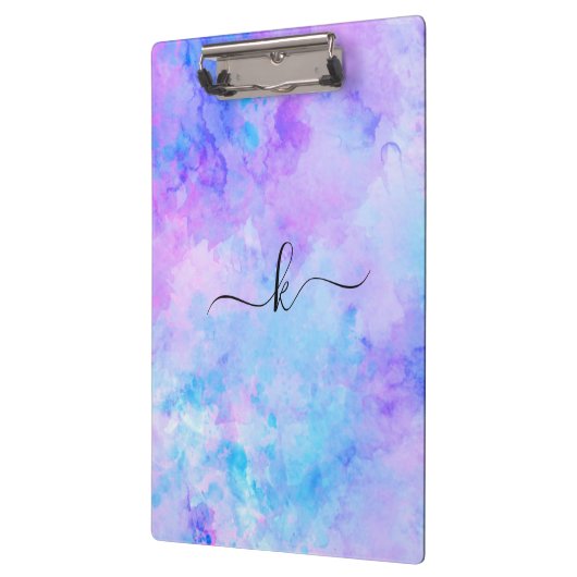 紫とターコイズの水色のスプラッシュ クリップボード (左)
