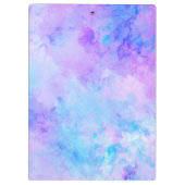 紫とターコイズの水色のスプラッシュ クリップボード (裏面)