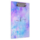 紫とターコイズの水色のスプラッシュ クリップボード (右)