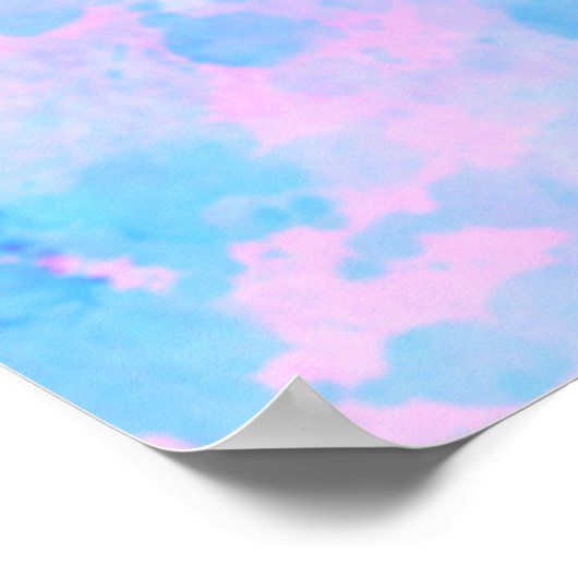 紫とターコイズの水色のスプラッシュ ポスター (角)