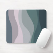 紫とターコイズレトロスタイル波の装飾 マウスパッド (マウス)