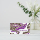 紫とチョコレートのストロークアポイントメントカード 予約カード (スタンド正面)