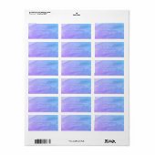 紫とティール（緑がかった色）の水色 ラベル (フルシート)