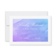 紫とティール（緑がかった色）の水色RSVP