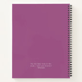 紫とティール(緑がかった色)ヴィンテージママハートタトゥー ノートブック (裏面)