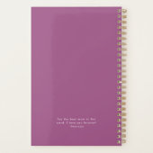 紫とティール(緑がかった色)ヴィンテージママハートタトゥー プランナー手帳 (裏面)