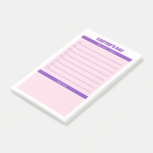 紫とピンクかわいいリストノート整理された日 ポストイット (アングル)