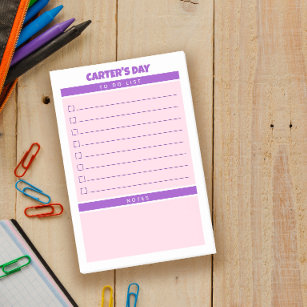 紫とピンクかわいいリストノート整理された日 ポストイット