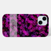 紫とピンクのぼやけた光 Case-Mate iPhoneケース (裏面 (横))