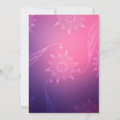 紫とピンクのアラビアの夜をテーマにしたパーティー 招待状 (裏面)