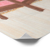 紫とピンクのインテリアデザイン ポスター (角)