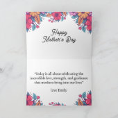 紫とピンクのカラフルハッピーマザーズデイカード カード (内部)
