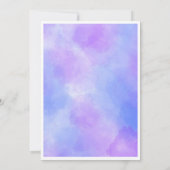 紫とピンクのキュートな誕生日パーティー招待状 招待状 (裏面)