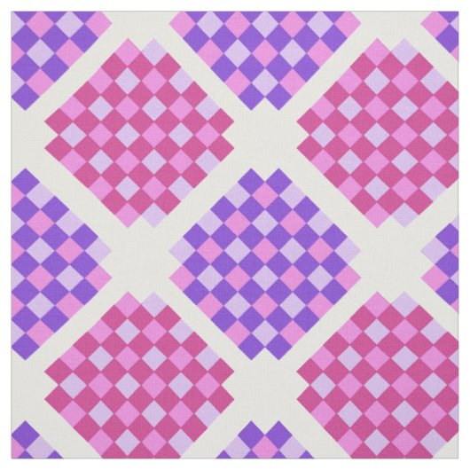 紫とピンクのキルトブロック ファブリック (見本)