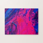 紫とピンクのクリエイティブのブラッ絵を描クストローク ジグソーパズル (横)