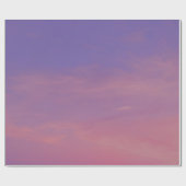 紫とピンクのグラデーションの夕日 ラッピングペーパー (フラット)