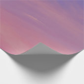 紫とピンクのグラデーションの夕日 ラッピングペーパー (角)