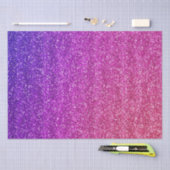 紫とピンクのグラデーショングリッター 薄葉紙 (クラフト)
