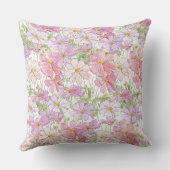 紫とピンクのコスモスの花マザーズデイ枕 クッション (裏面)