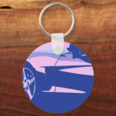 紫とピンクのコルベット キーホルダー (正面)