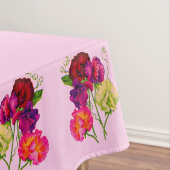 紫とピンクのスイートピー テーブルクロス (インサイチュ)